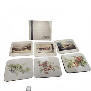 Jason Coasters Set of 6 / Mixed Designs with Box / Vintage